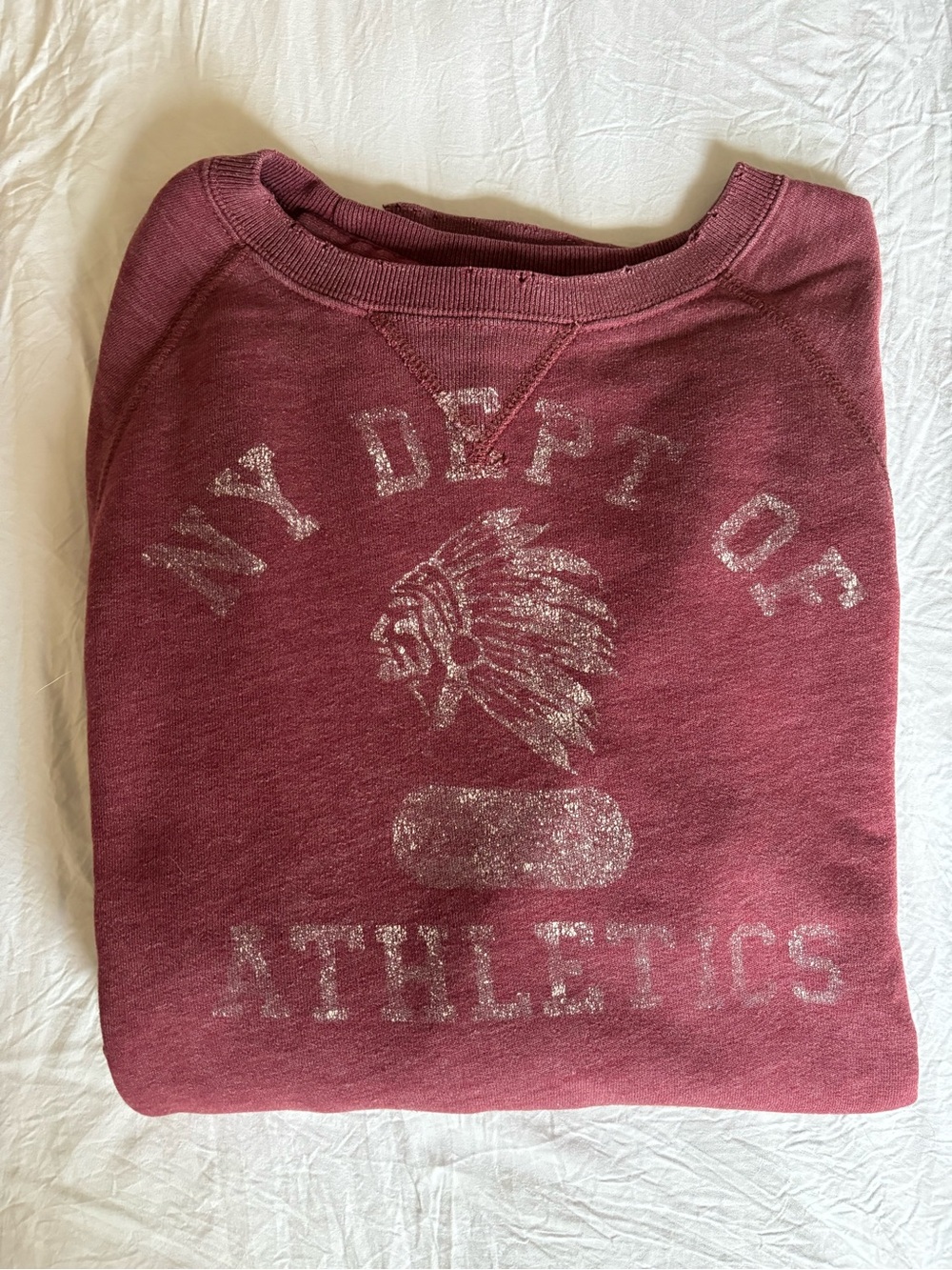Abercrombie & Fitch Maroon Crewneck Sweatshirt